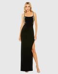 Women's Black Dress Ruched - Black