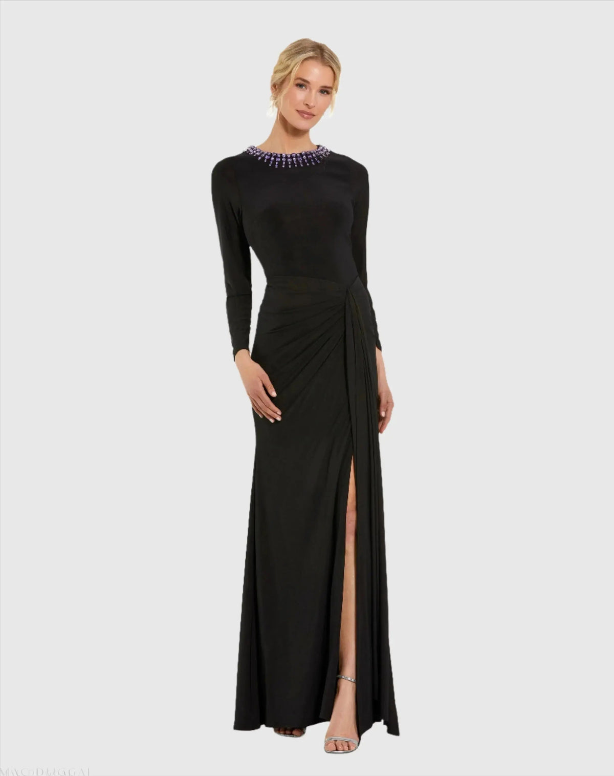 Women's Black Dress Ruched - 44069