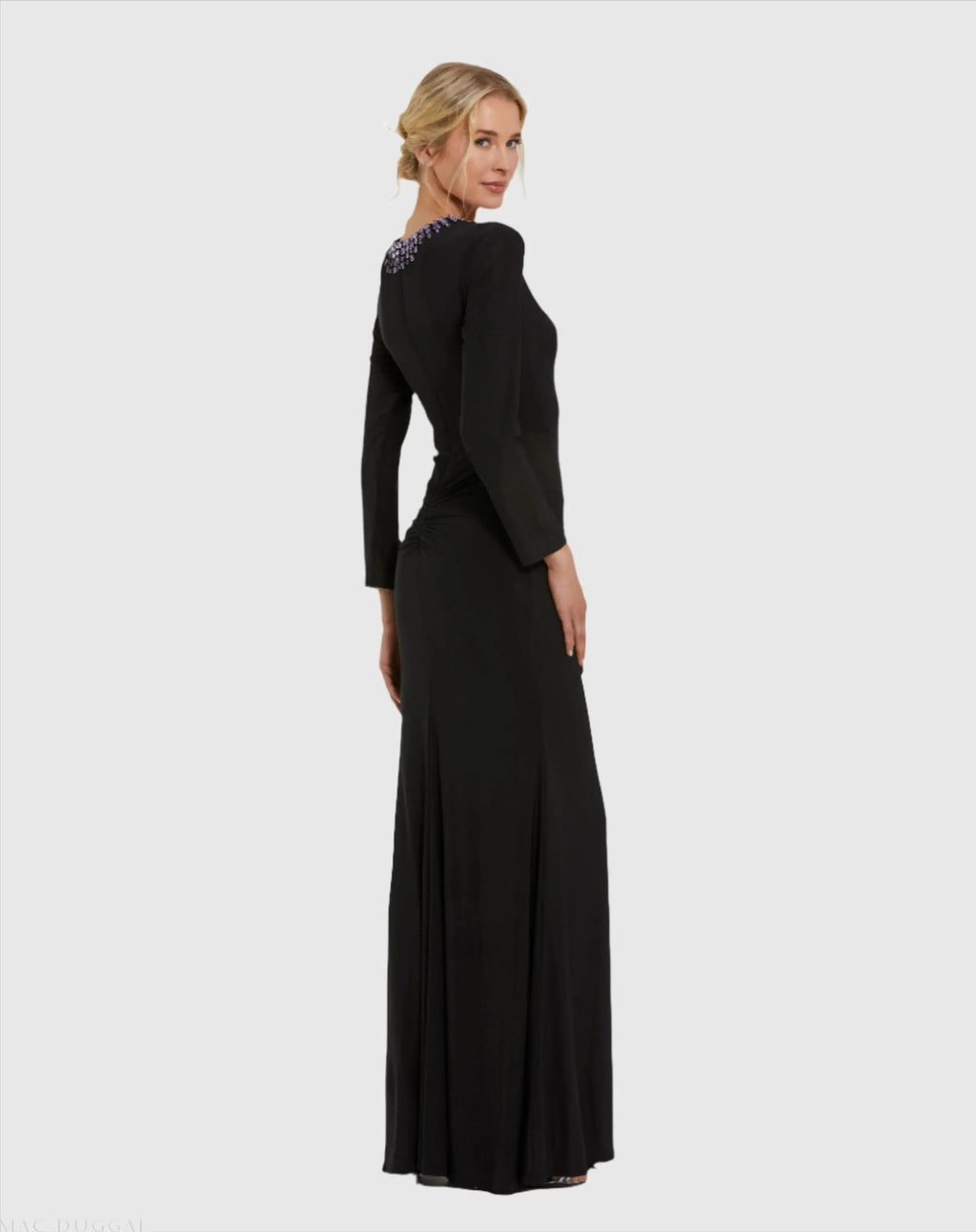 Women's Black Dress Ruched - 44069