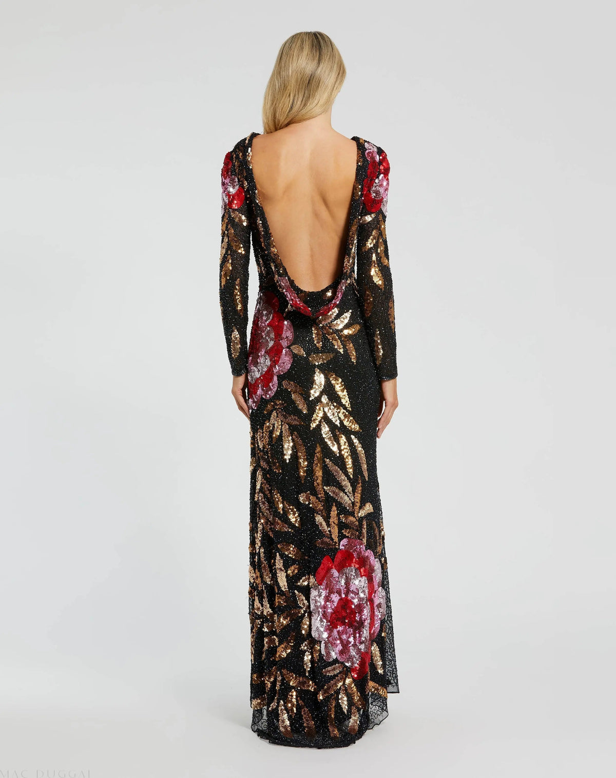 Women's Black Dress Floral - 4566