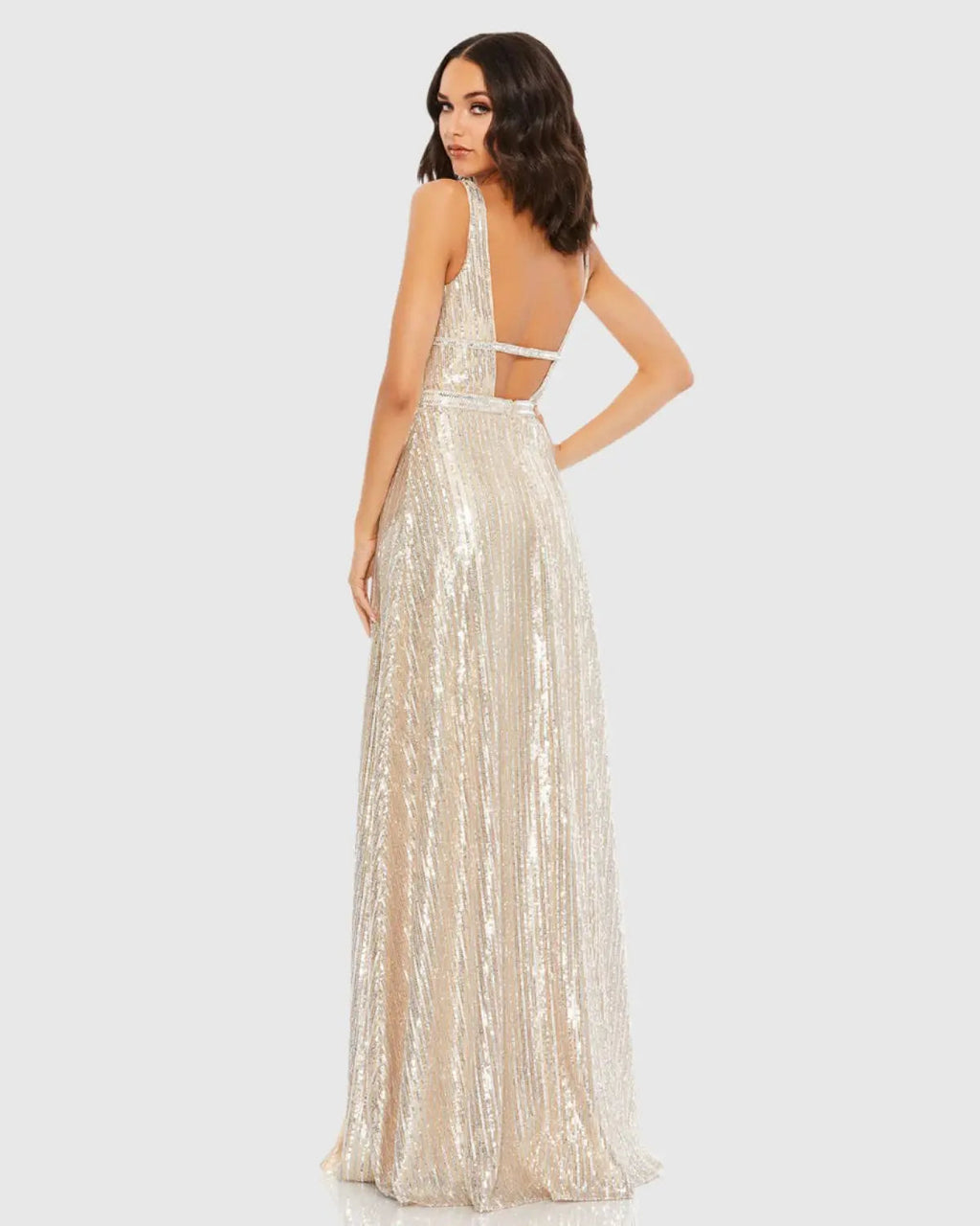 Women's Silver Dress Sequin - Sequined Gown