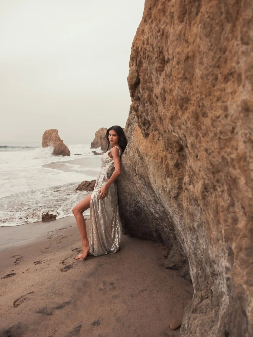 Women's Silver Dress Sequin - Sequined Gown