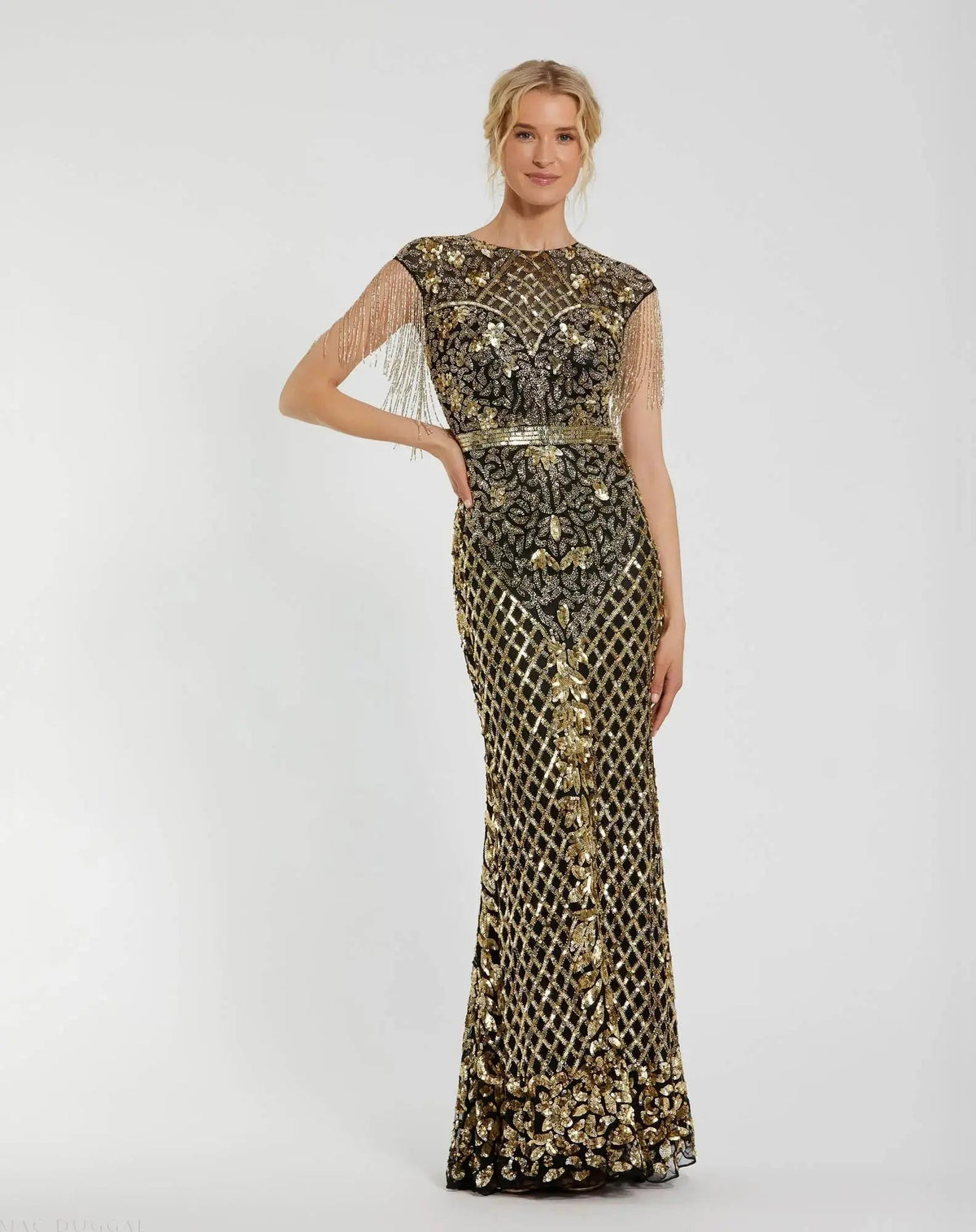 Women's Black Dress Sleeveless - Black Sequin Floral