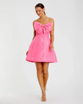 Women's Pink Mini Dress Strapless - Pink