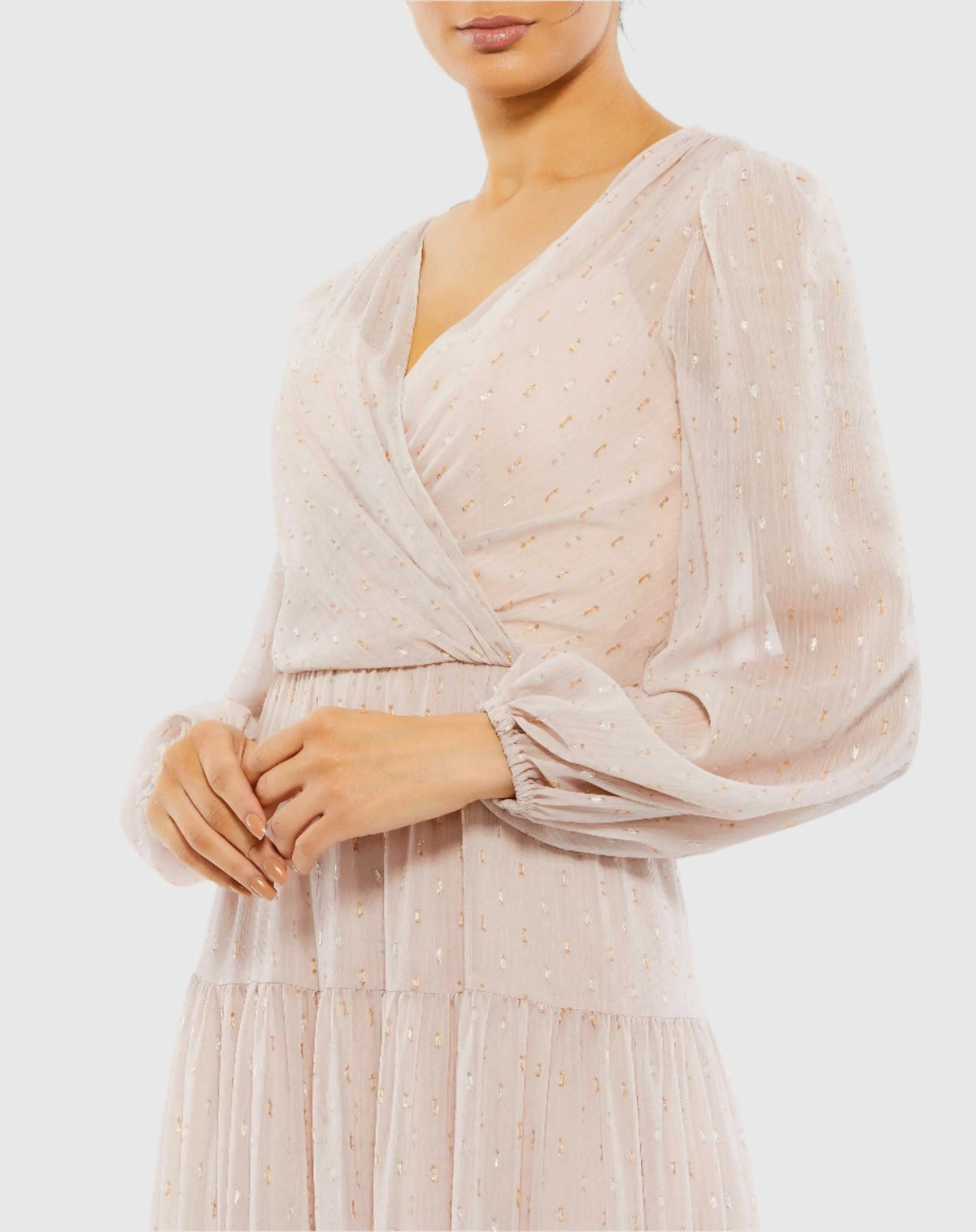 Women's Pink Dress - Pink Ruffle Chiffon
