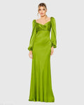Women's Dress - Sleeve Gown - Puff Sleeve Gown
