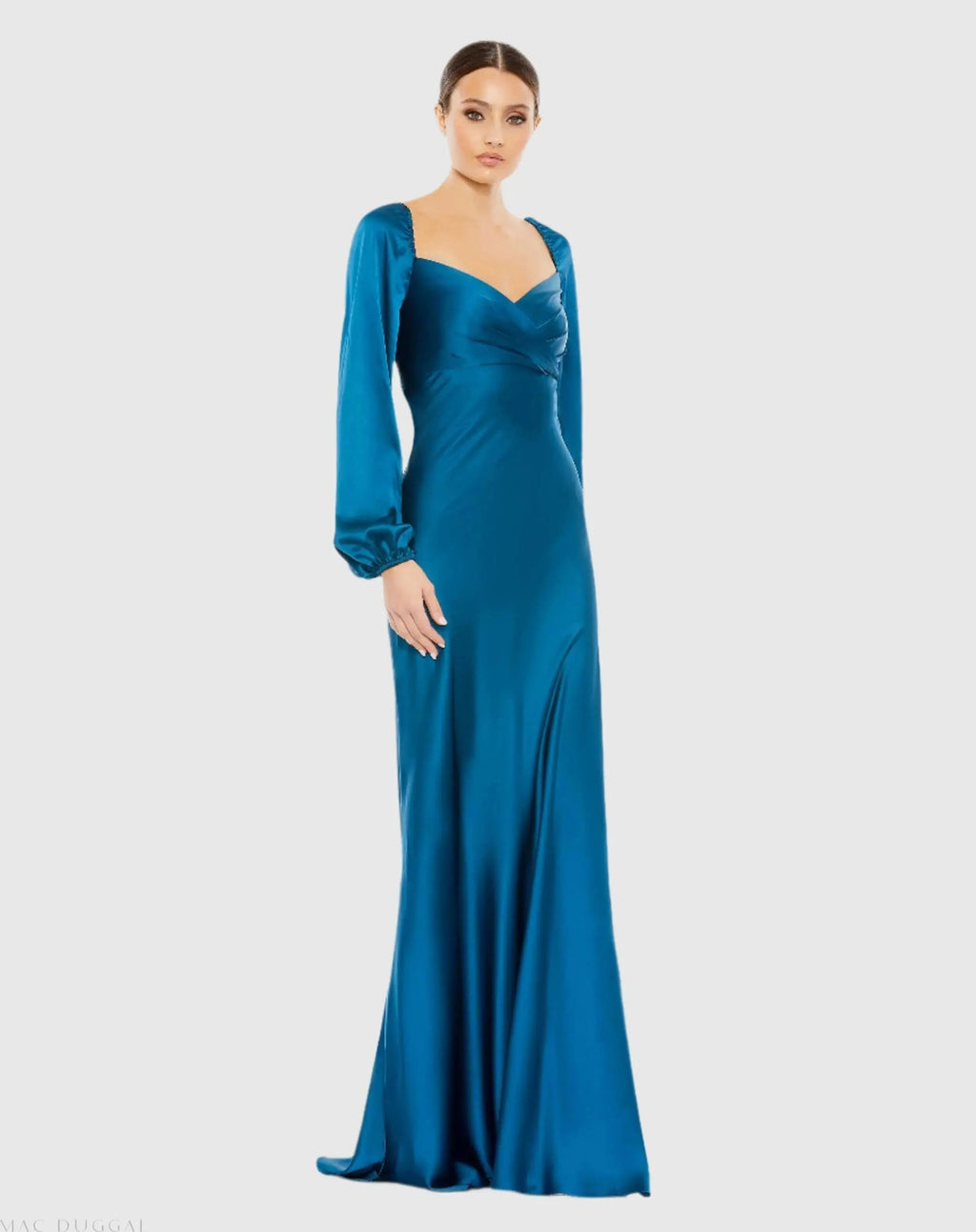 Women's Blue Dress - Blue Satin