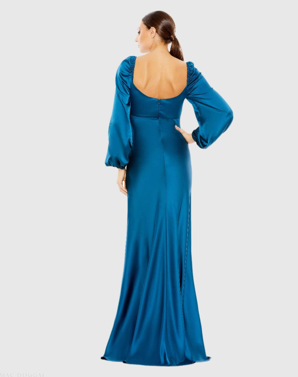 Women's Blue Dress - Blue Satin