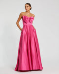 Women's Pink Dress Strapless - Red