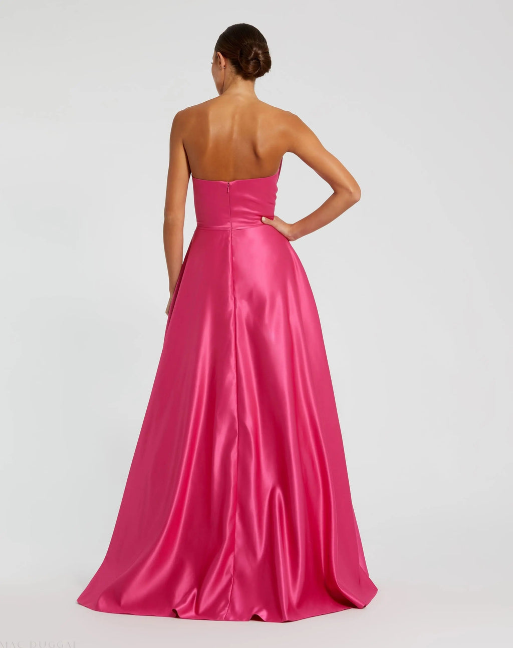 Women's Pink Dress Strapless - Red