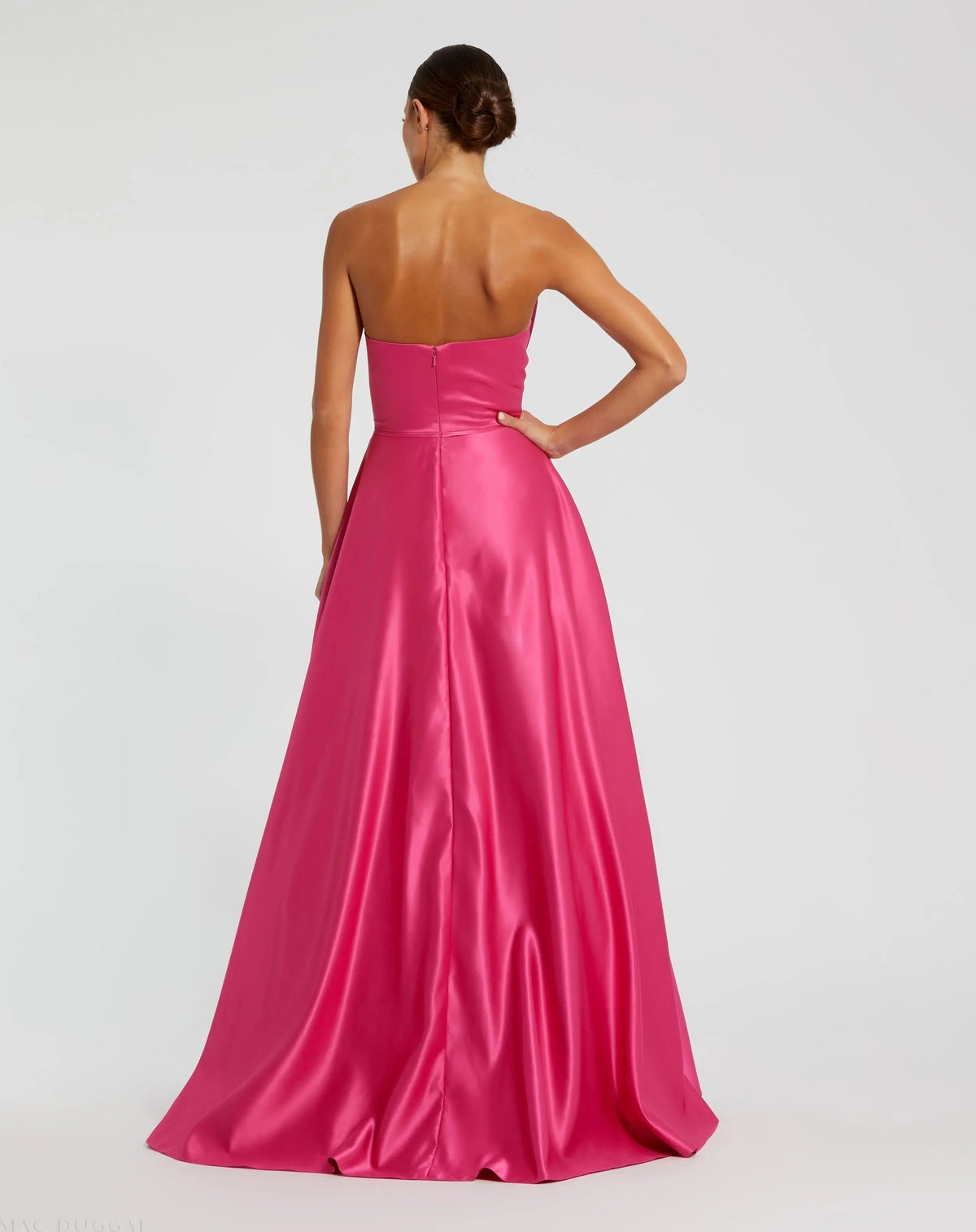 Women's Pink Dress Strapless - Red