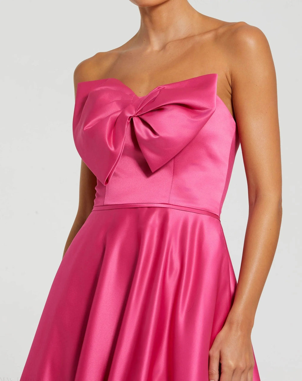 Women's Pink Dress Strapless - Red