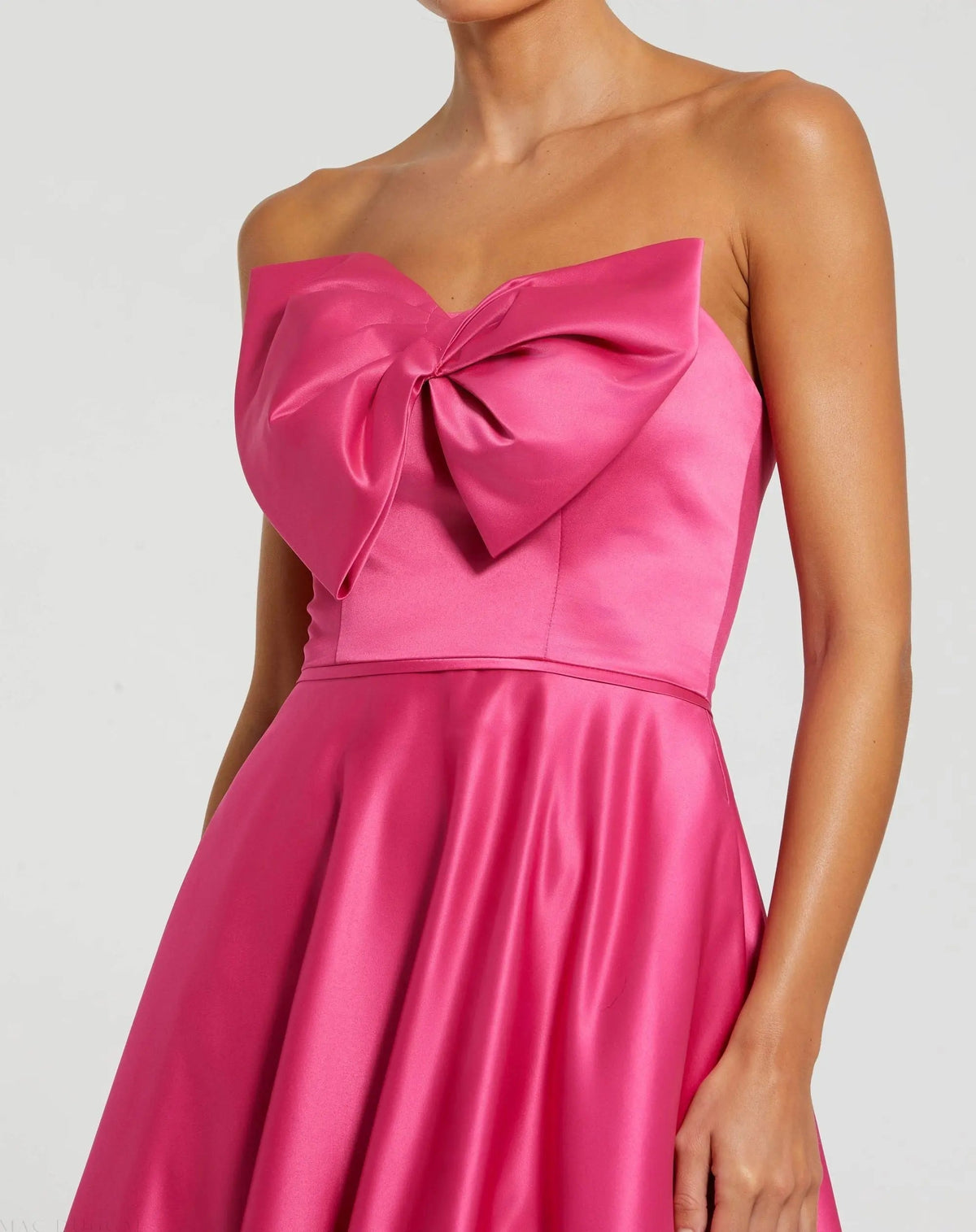 Women's Pink Dress Strapless - Red