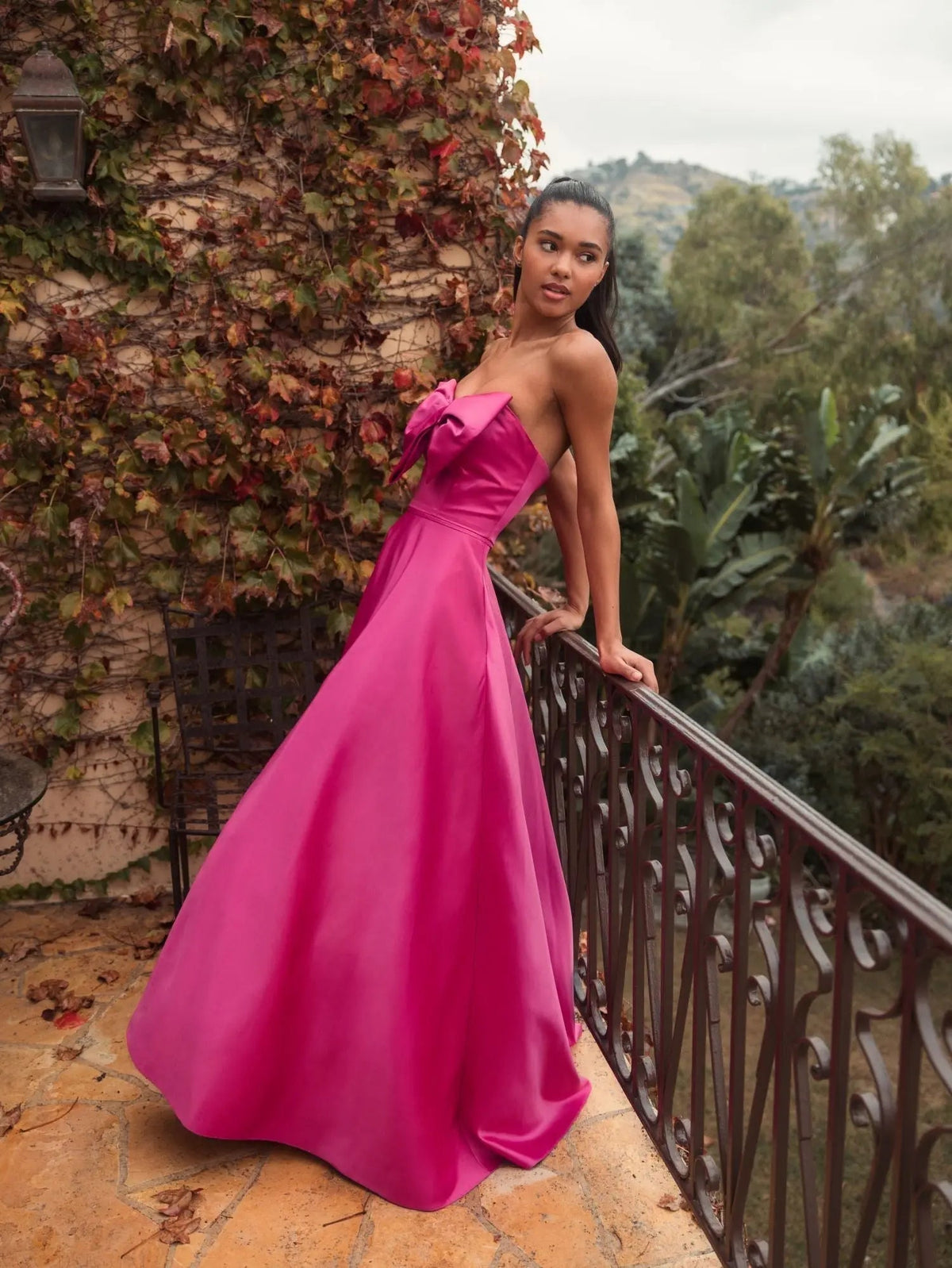 Women's Pink Dress Strapless - Red