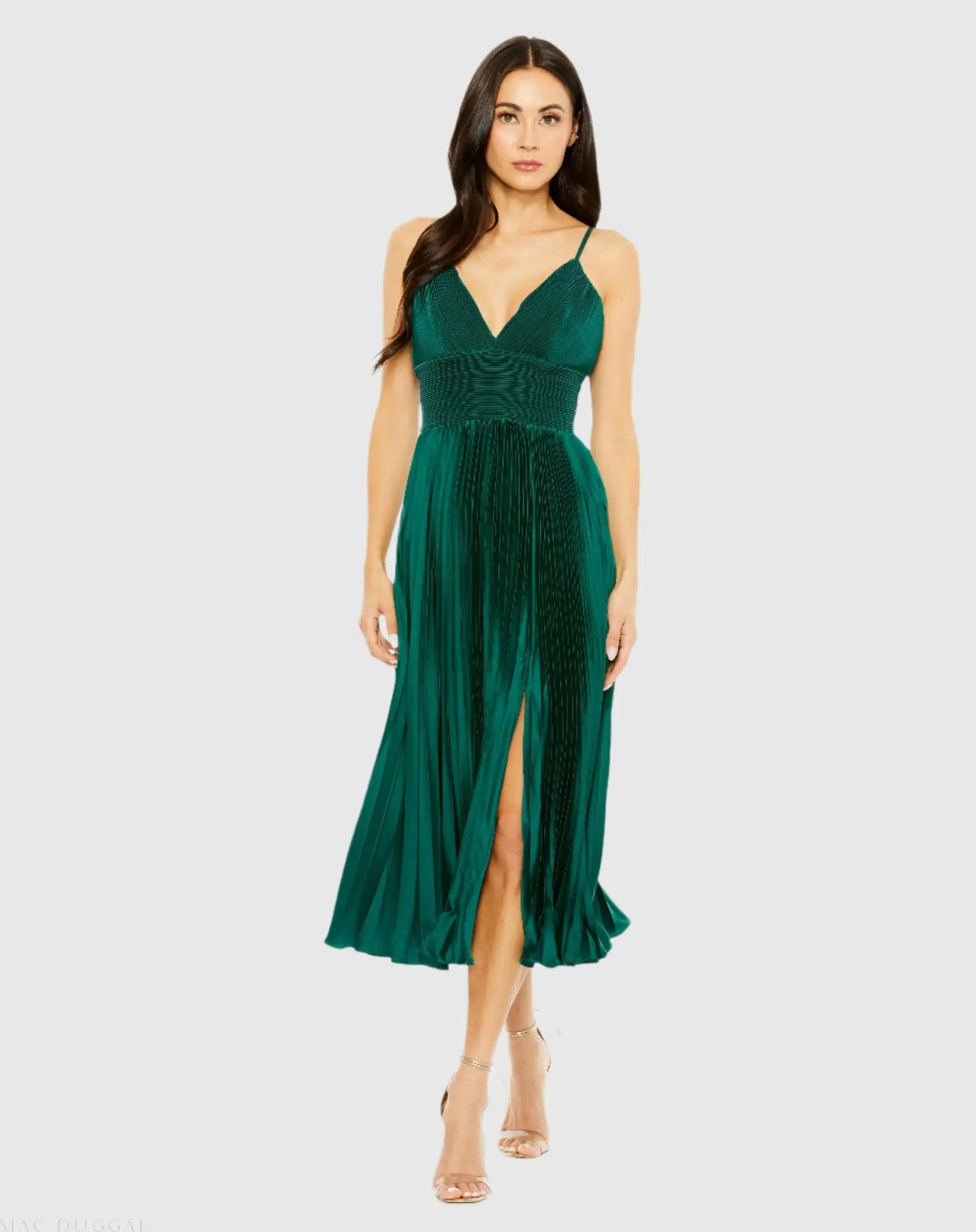 Women's Dress Ruched - Satin Pleated