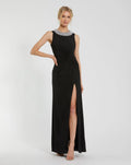Women's Black Dress Sleeveless - Black Ruched