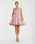 Women's Pink Mini Dress Sleeveless - Pink
