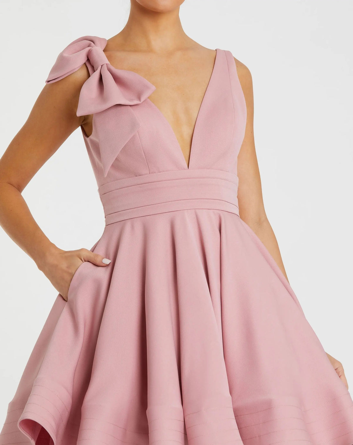 Women's Pink Mini Dress Sleeveless - Pink