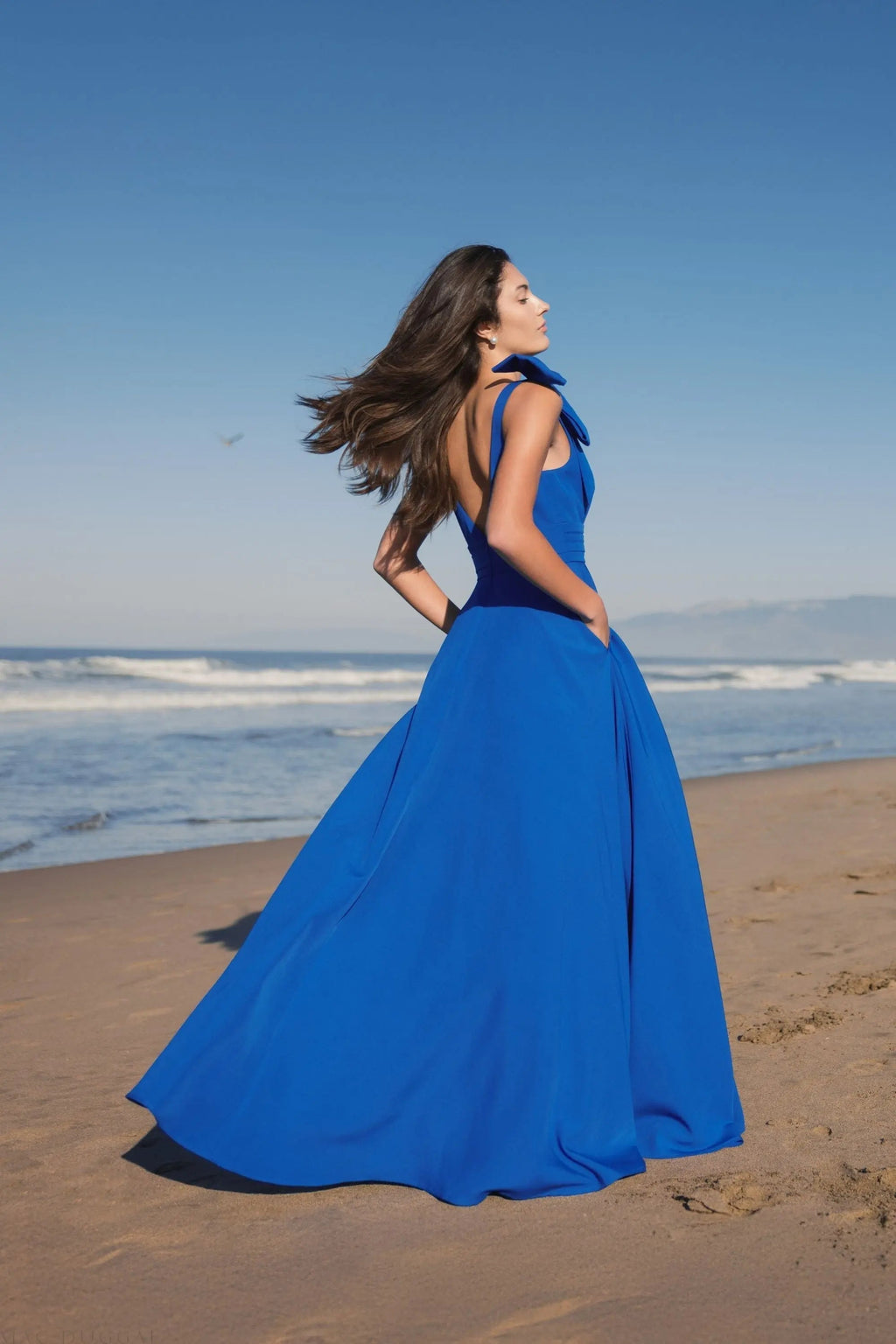 Women's Blue Dress Sleeveless - 49972