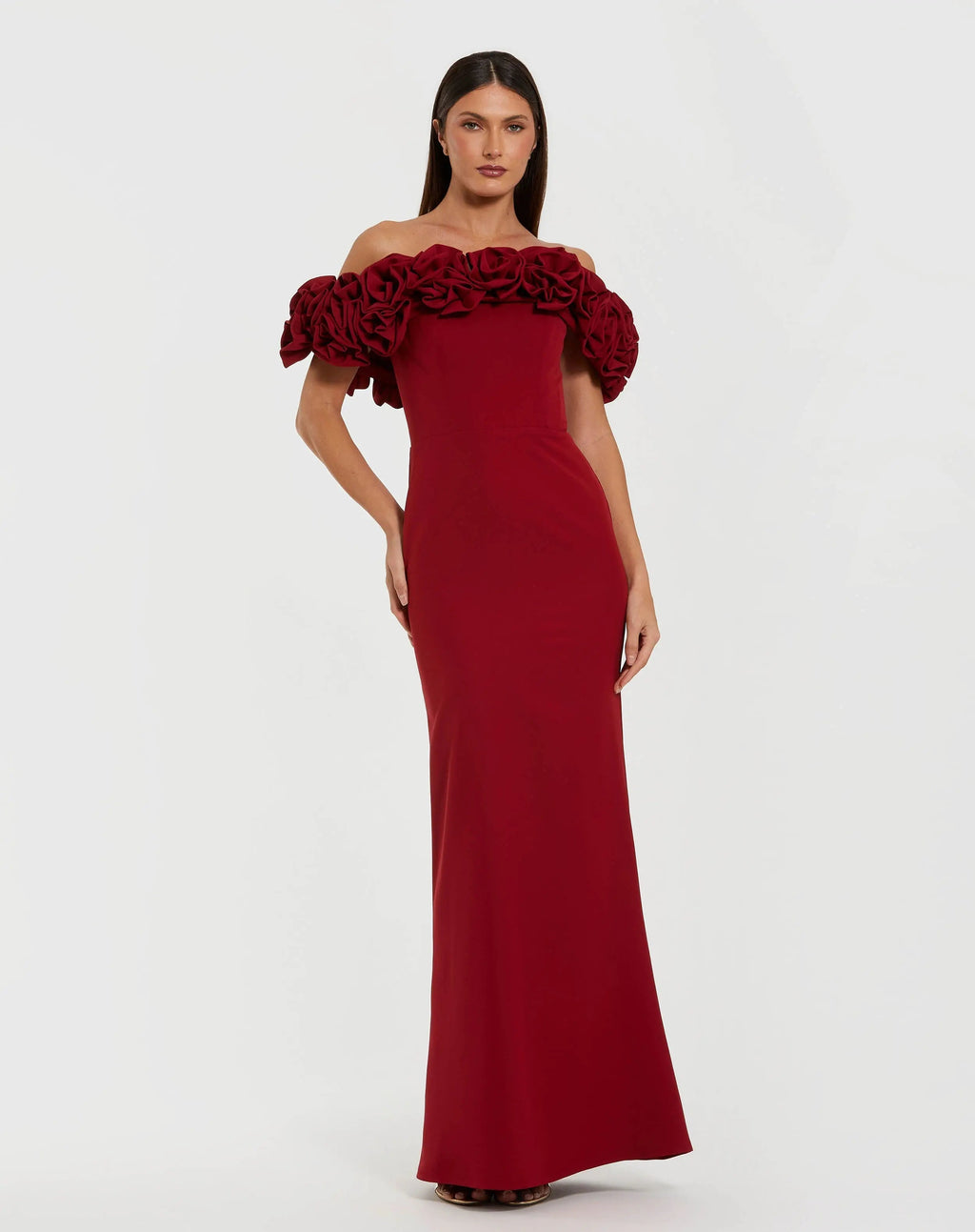 Women's Red Dress - Black Floral