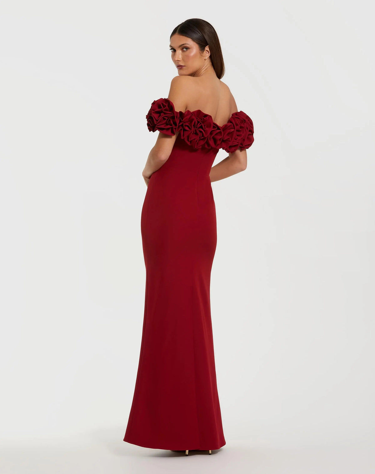 Women's Red Dress - Black Floral