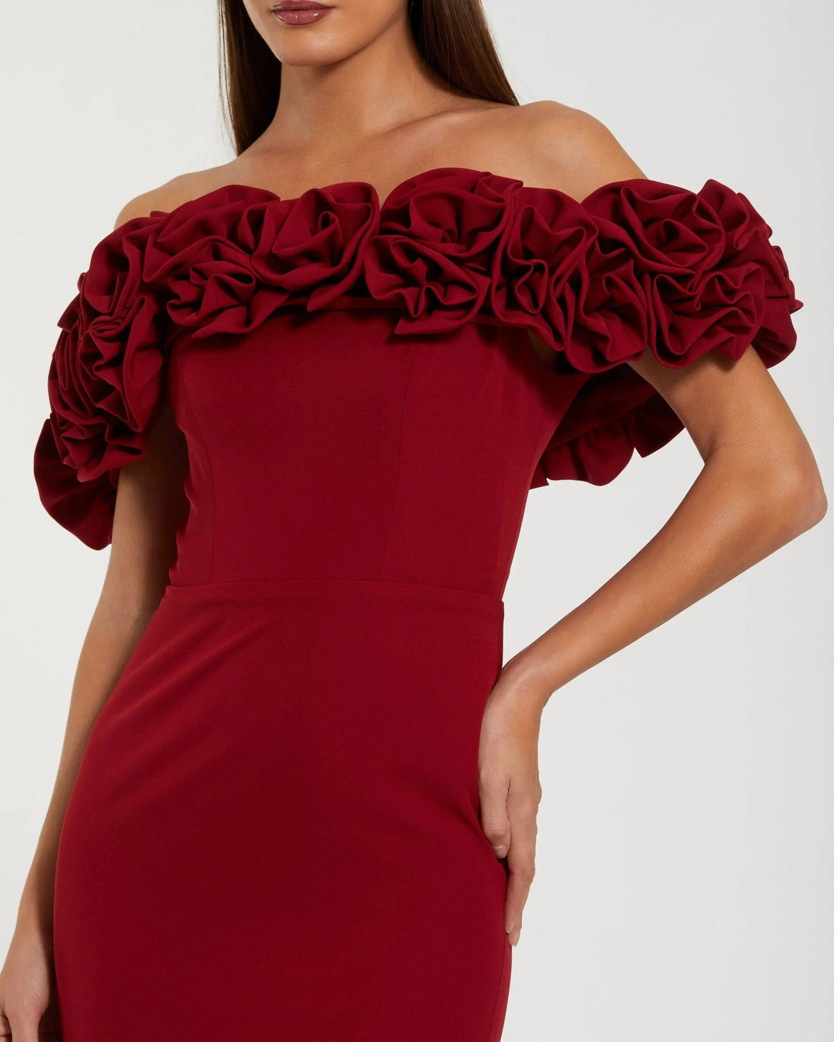 Women's Red Dress - Black Floral