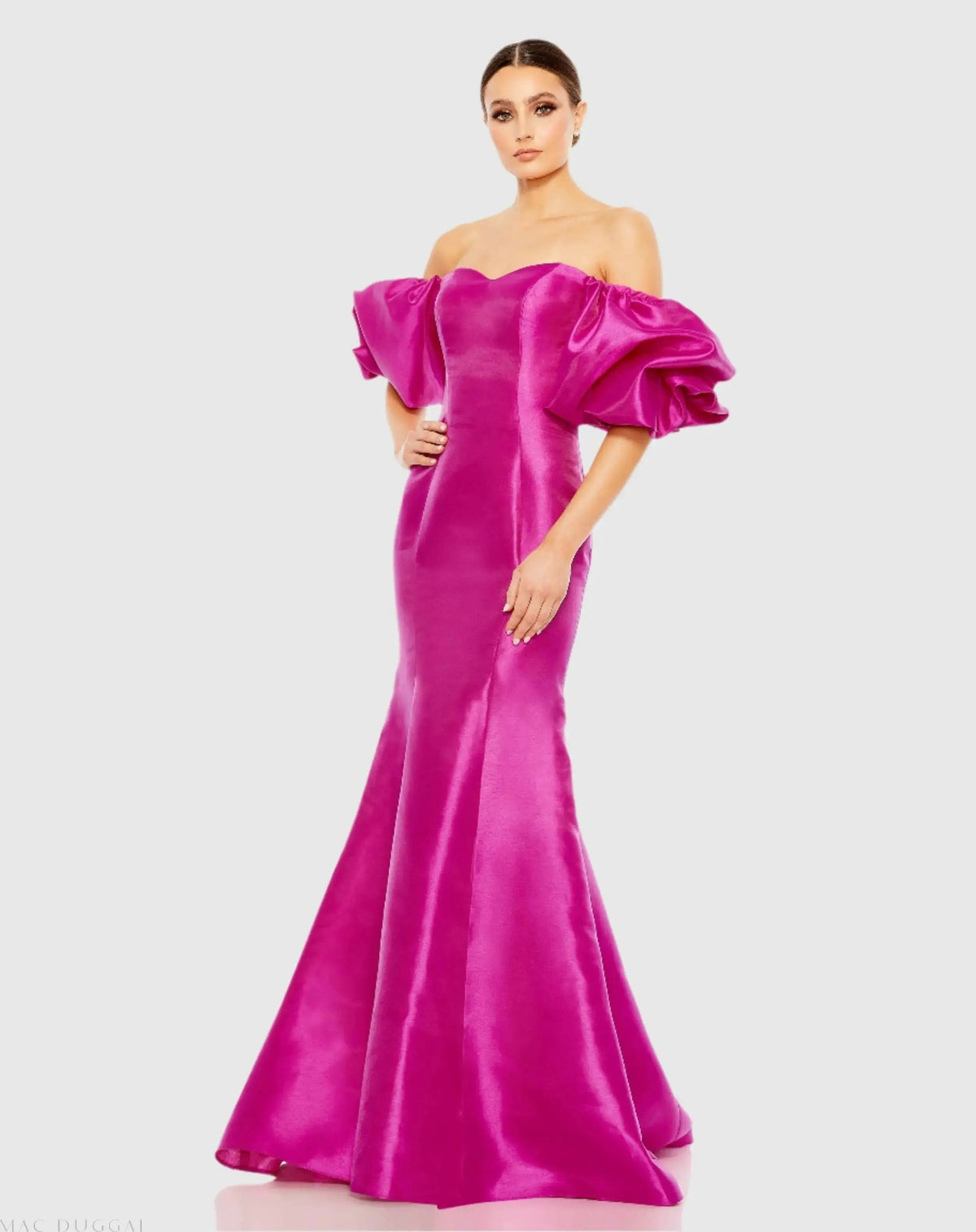 Women's Pink Dress - Red Satin