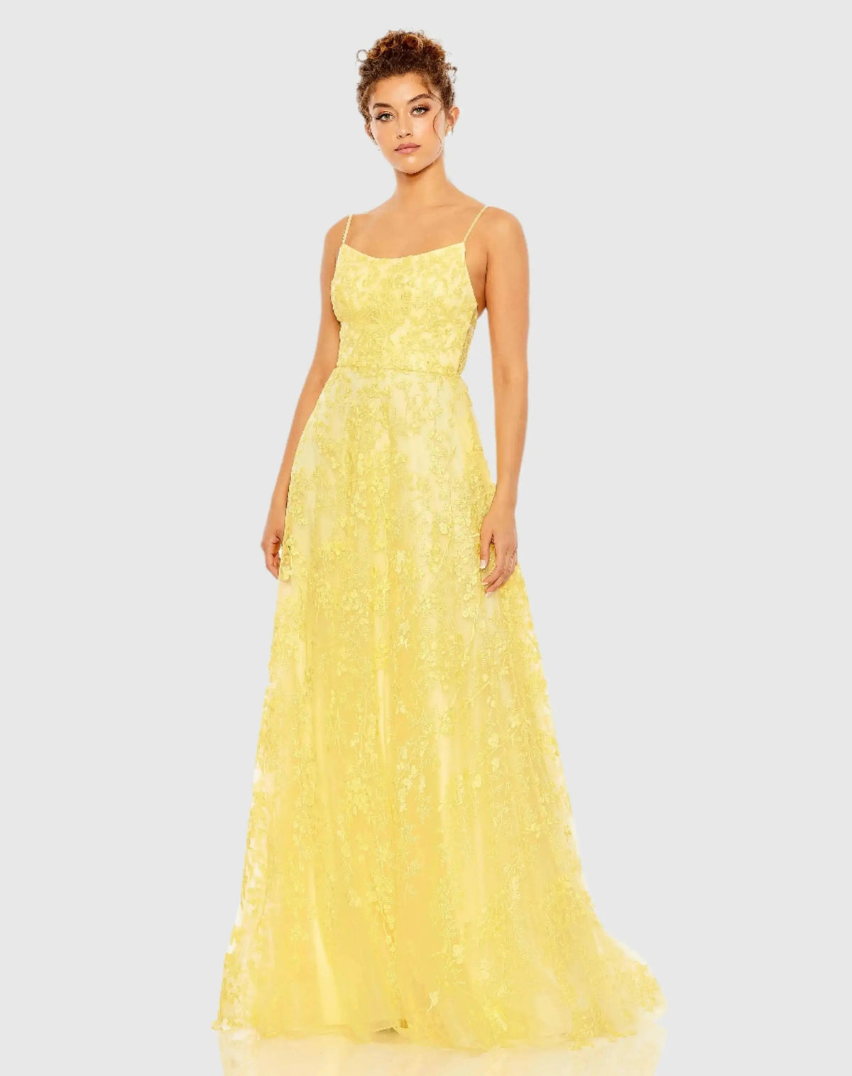 Women's Dress Floral - Line Gown - A Line Gown