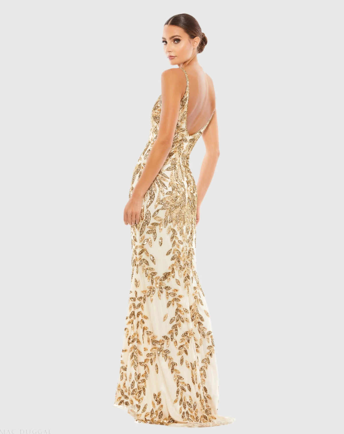 Women's Gold Evening Dress Sleeveless for Evening & Special Occasions