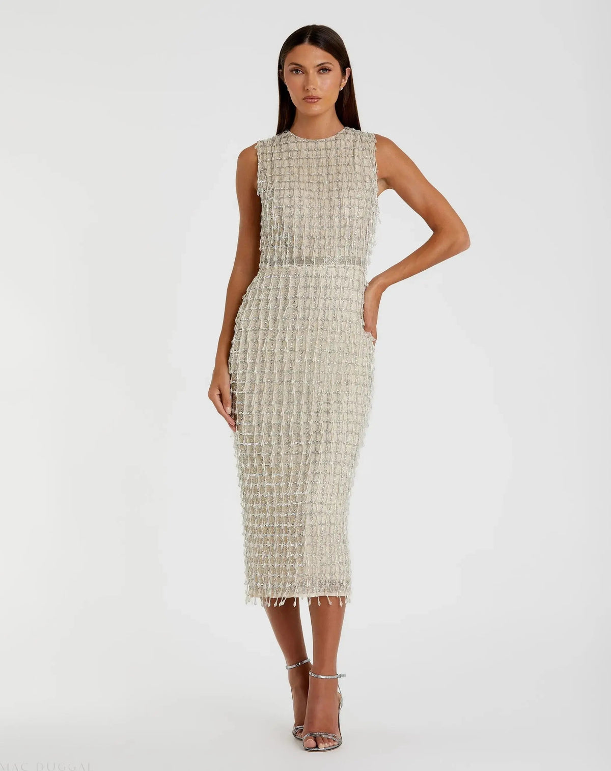 Women's Midi Dress Sleeveless - Sheath 1