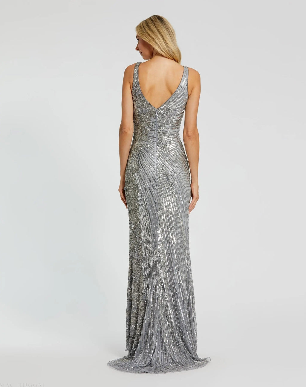 Women's Silver Dress Floral Sleeveless - Black Sequin Mesh
