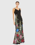 Women's Dress Floral - Strap Gown - Spaghetti Strap Gown