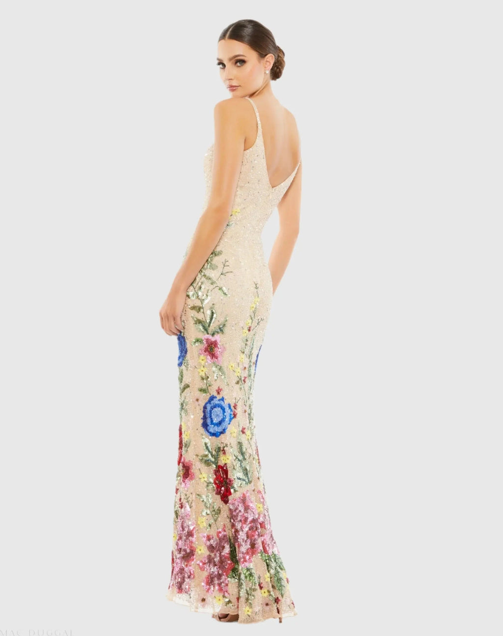 Women's Beige Dress Floral - Nude Multi