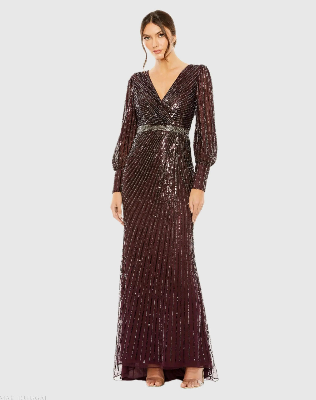 Women's Red Dress Sequin - 5501 Blackberry