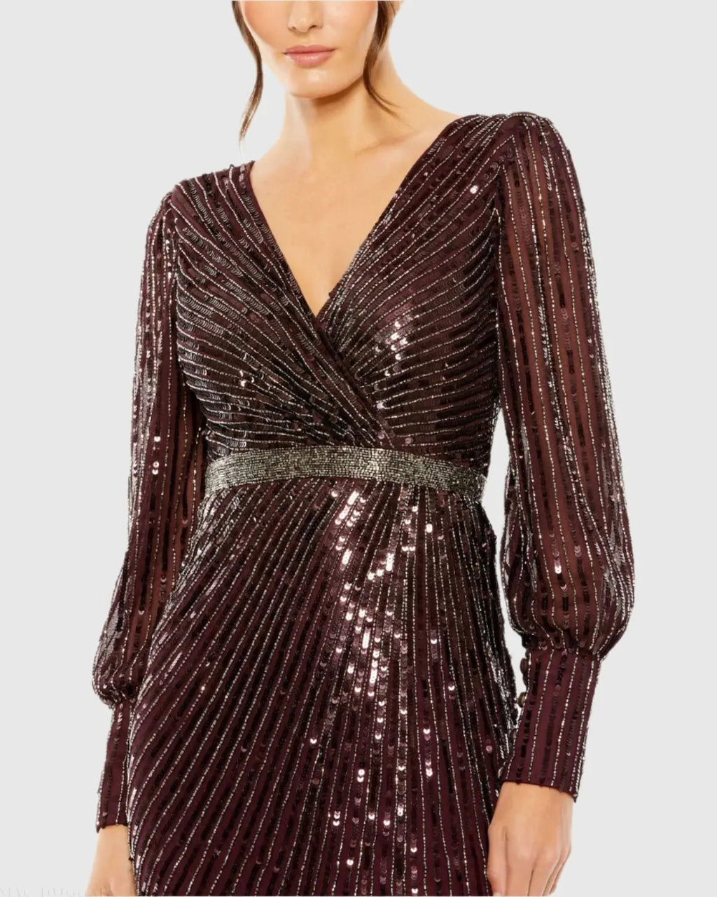 Women's Red Dress Sequin - 5501 Blackberry