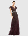 Women's Dress Sequin - Sleeve Gown - Cap Sleeve Gown
