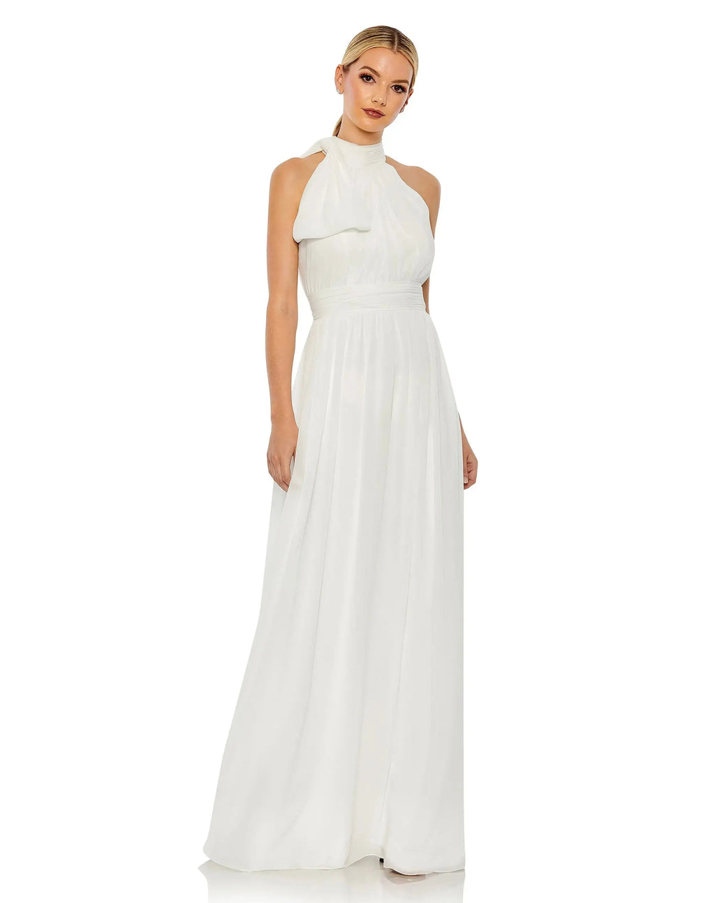 Women's Dress - Pleated Chiffon