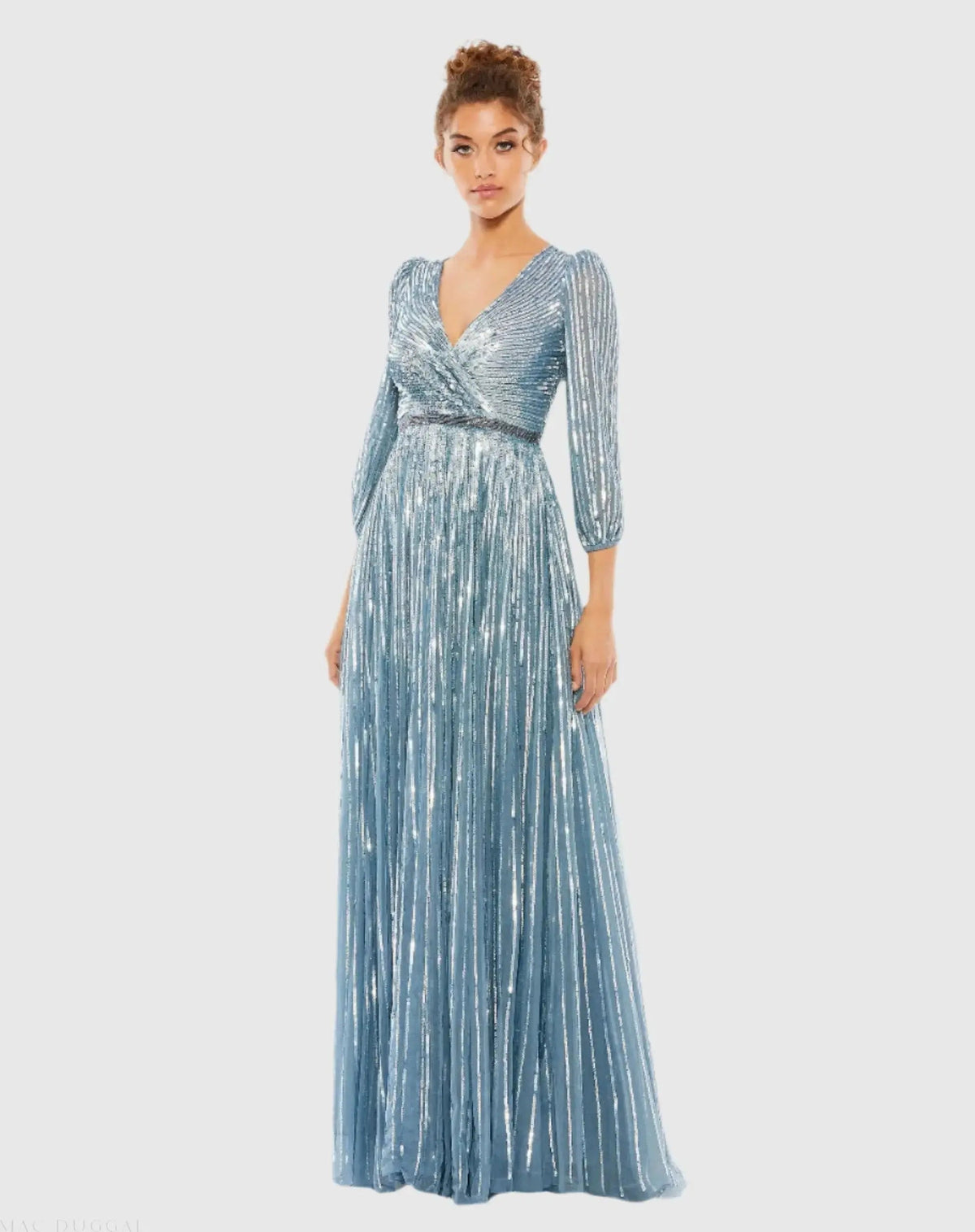 Women's Dress Sequin - Sleeve Gown - 4 Sleeve Gown