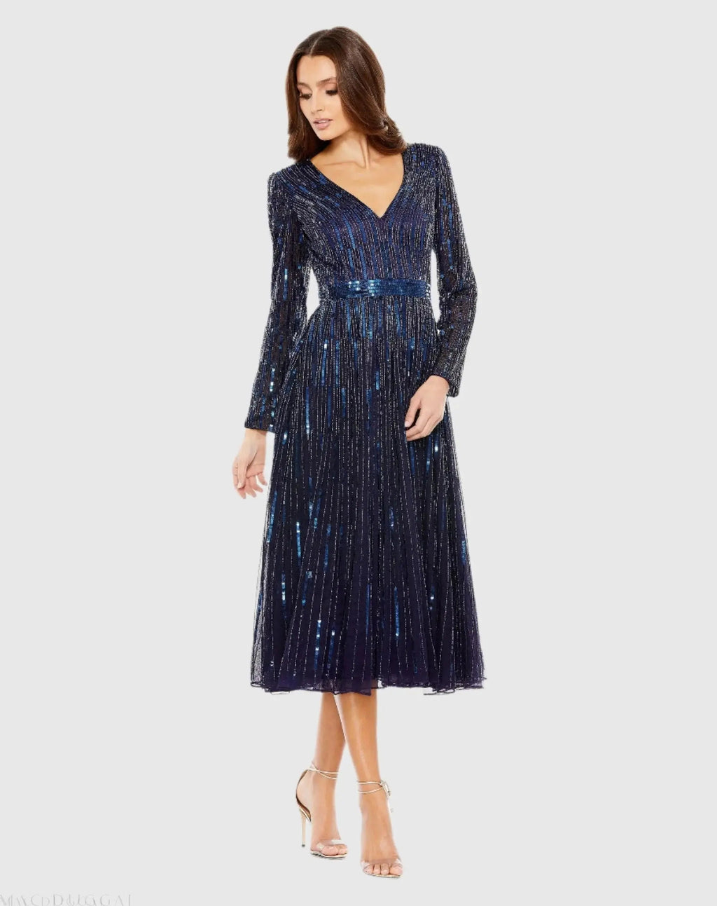 Women's Navy Dress - Navy Sequin