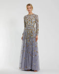 Women's Dress - Black Sequin Floral