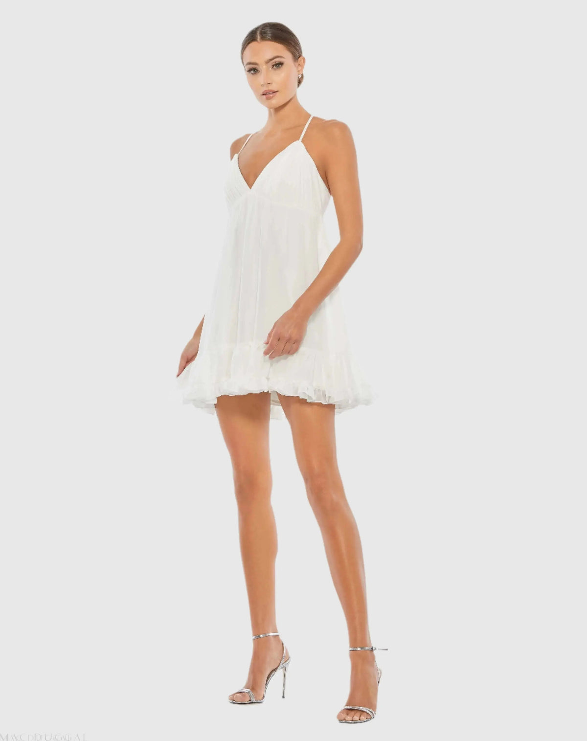 Women's Mini Dress - Ruffle Chiffon