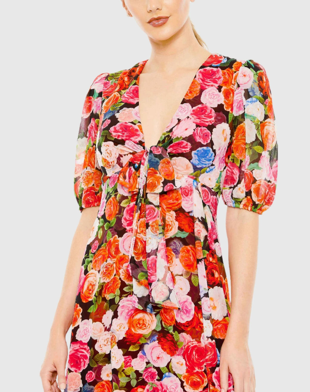Women's Midi Dress Floral - Chiffon