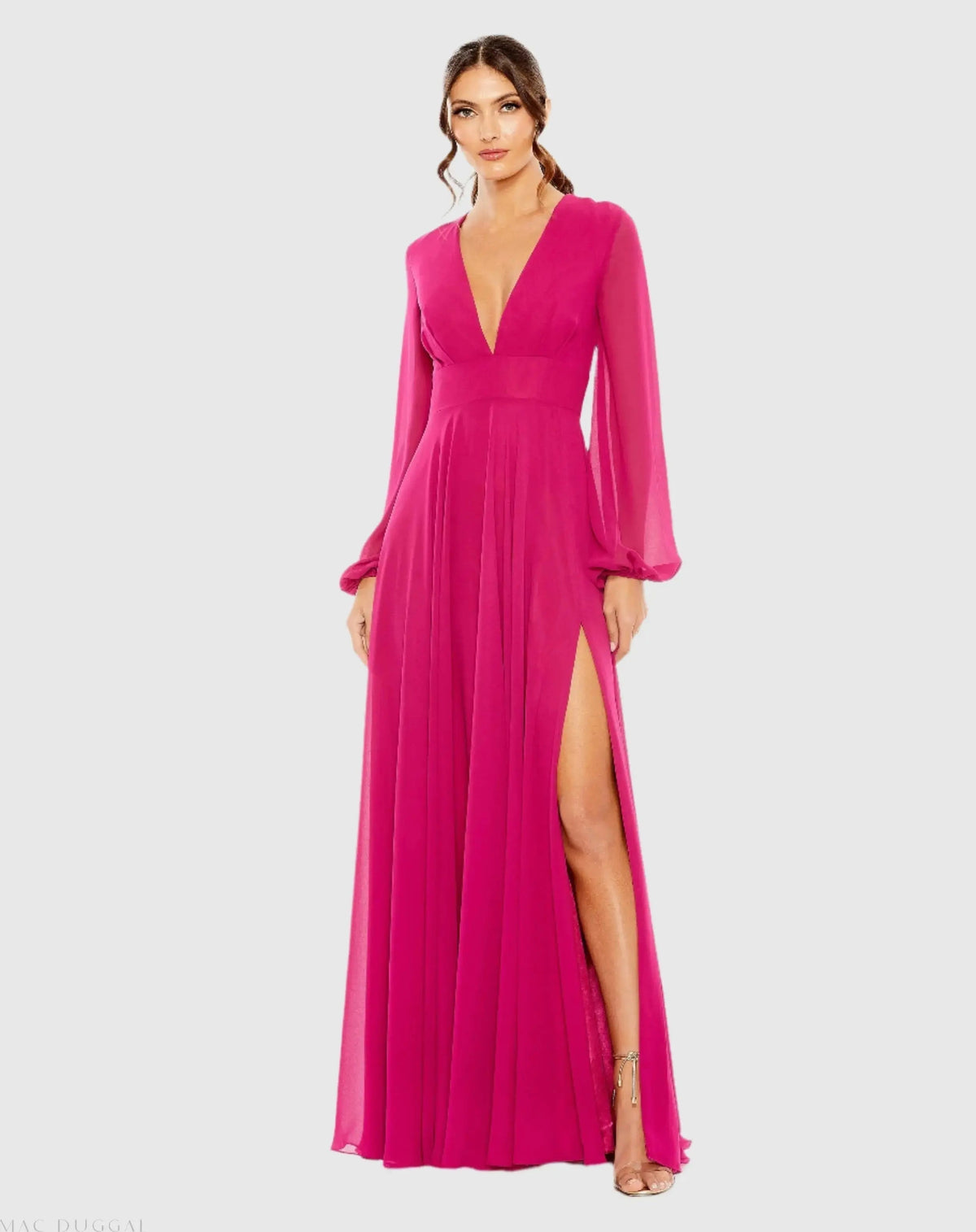 Women's Purple Dress - Purple Chiffon