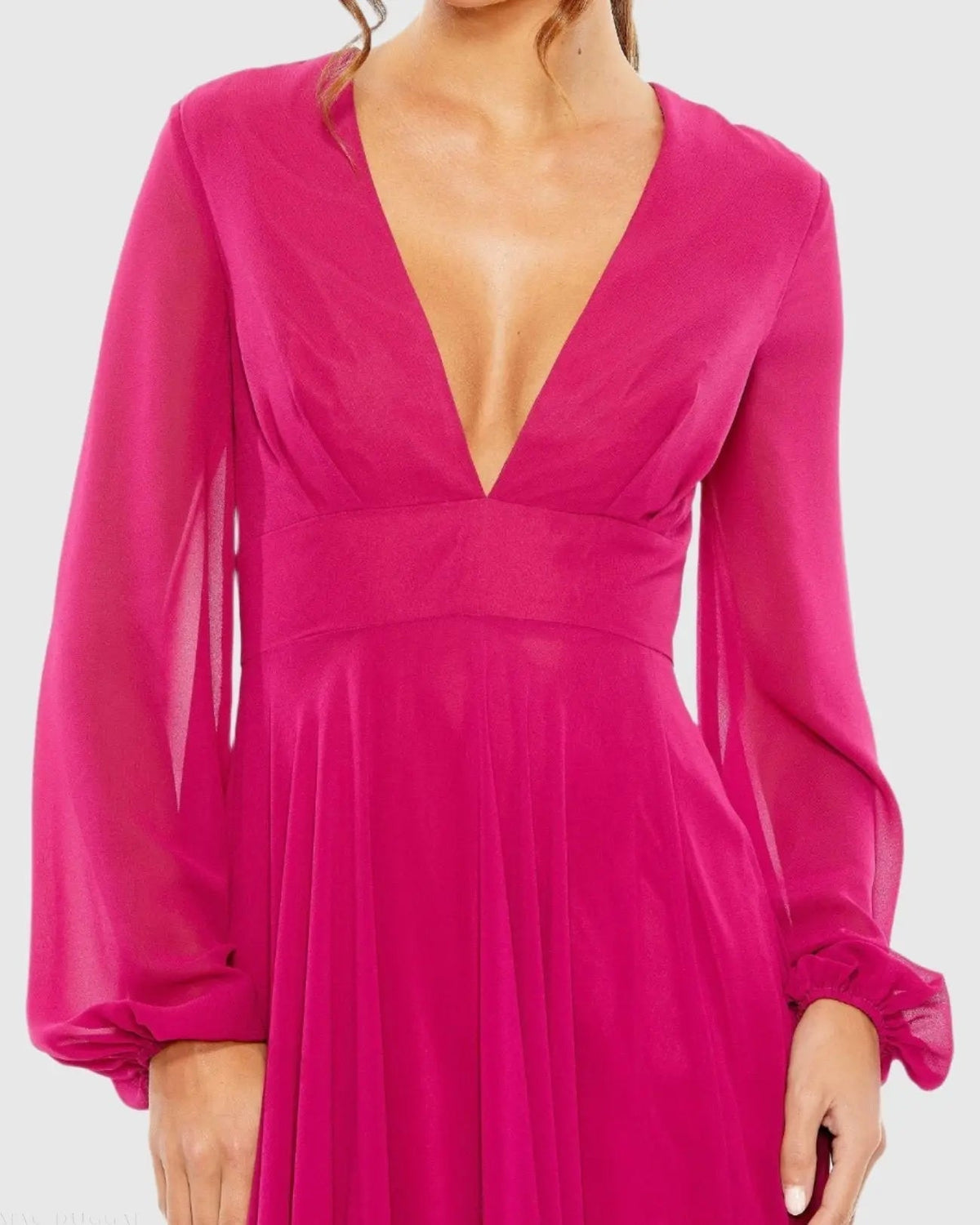 Women's Purple Dress - Purple Chiffon