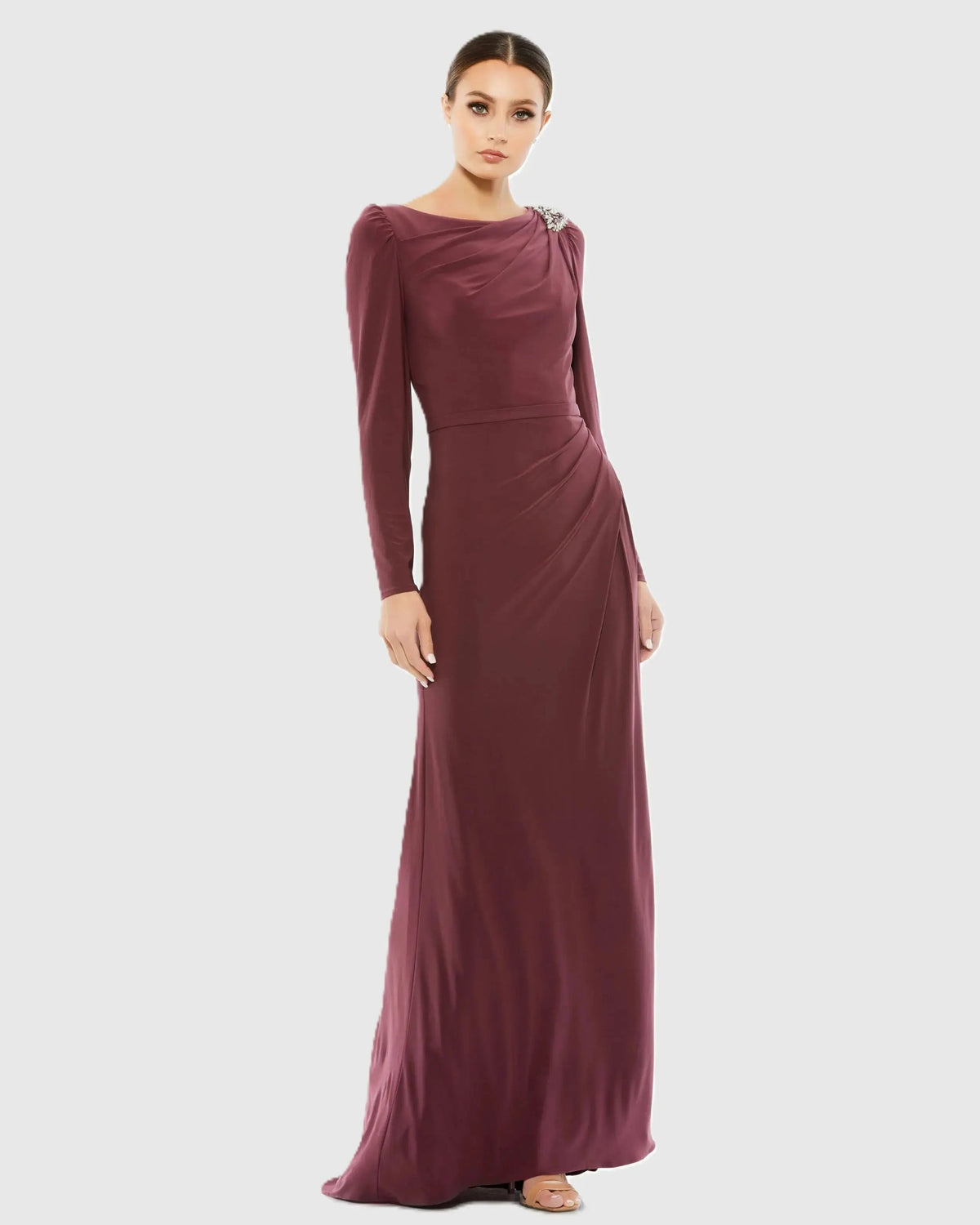 Women's Dress - Ruched One-Shoulder