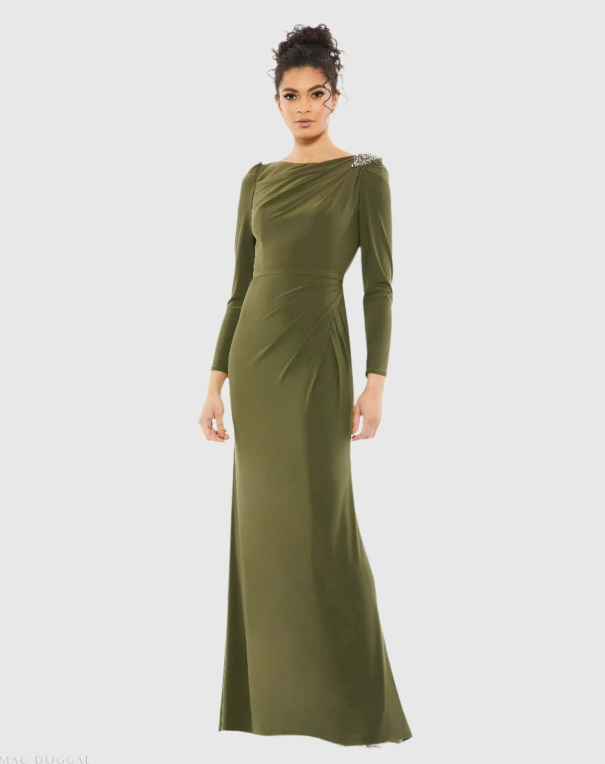 Women's Dress - Ruched One-Shoulder