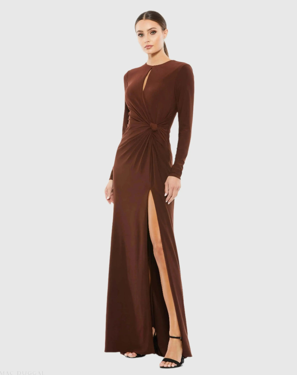 Women's Brown Dress - Brown Cutout