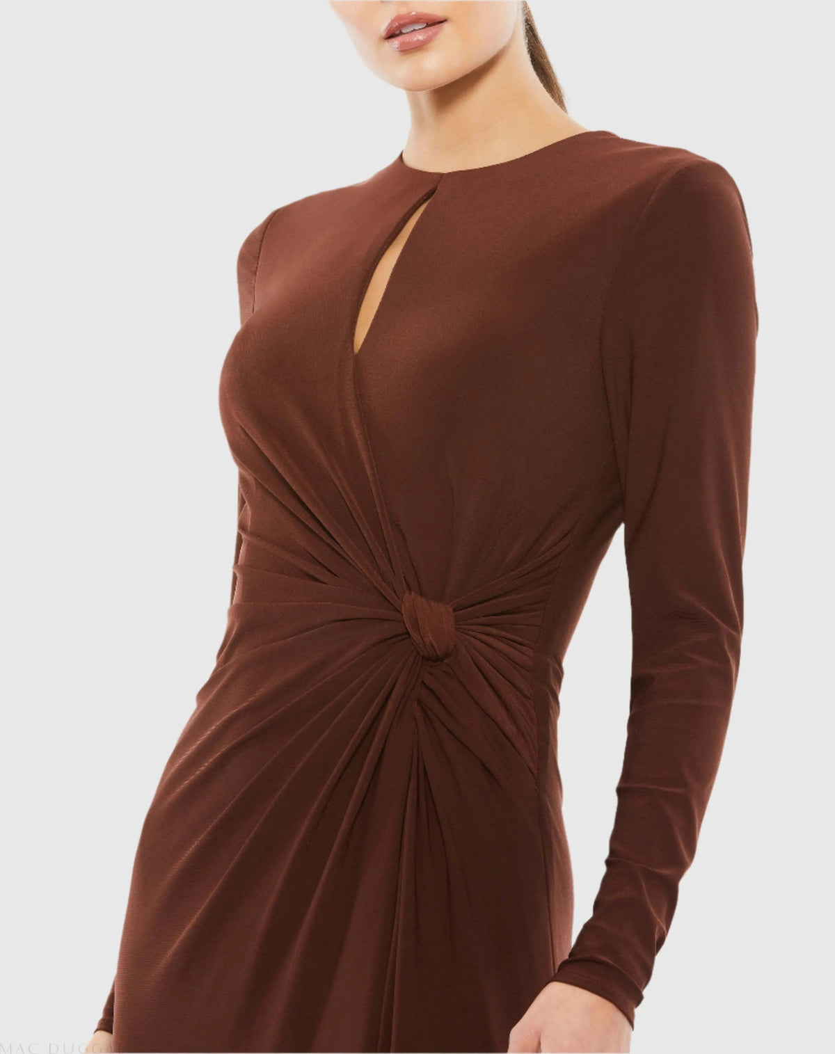Women's Brown Dress - Brown Cutout