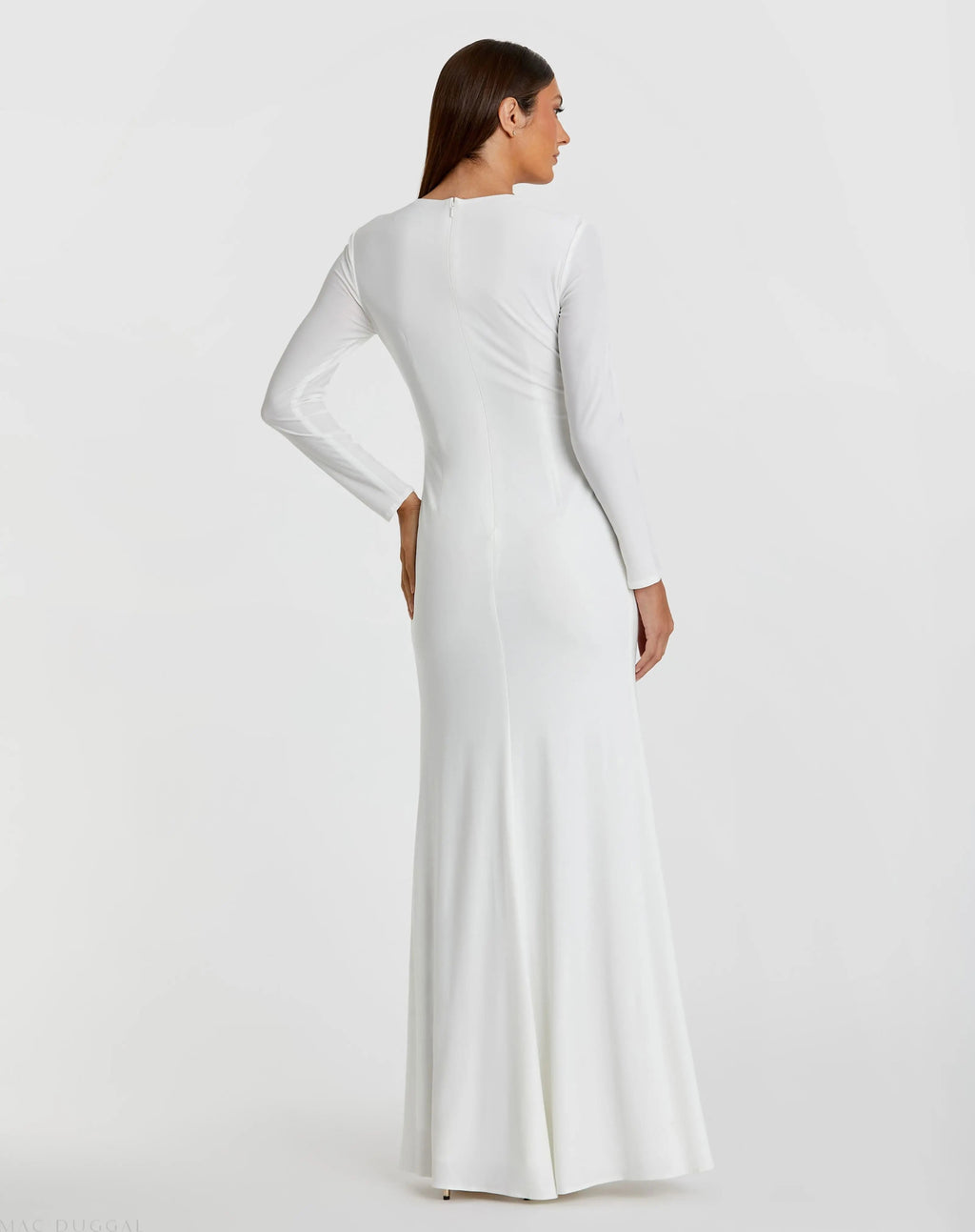 Women's White Dress - Black Cutout