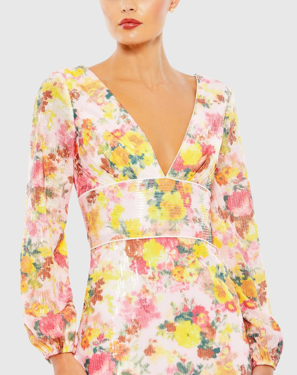 Women's Mini Dress Floral Sequin